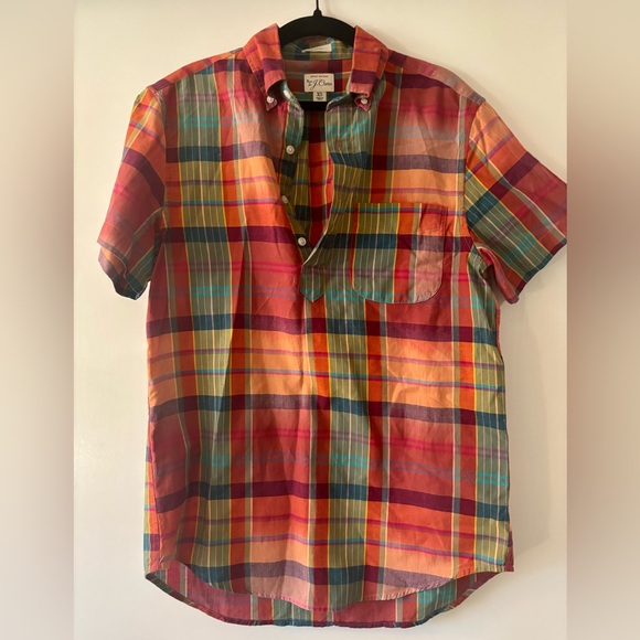 J. Crew Other - J.Crew Indian Madras Popover Half-button front design Men’s size XS